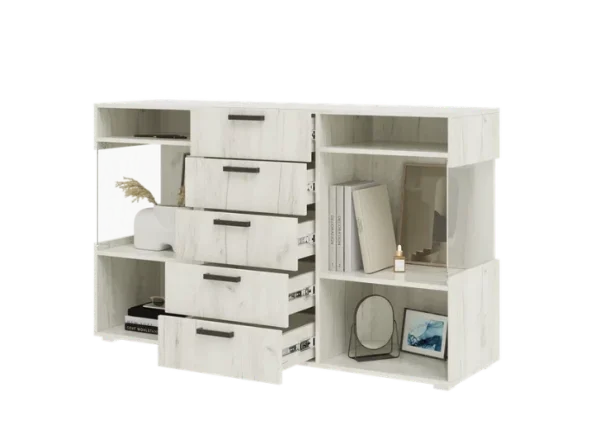 Комод Алтея дуб крафт белый