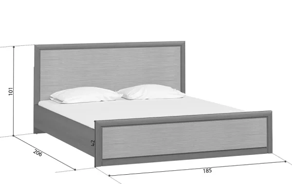 Кровать Коен LOZ 180x200 венге/штрокс