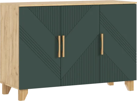 Комод Ирис 1200 браш мени грин/дуб крафт