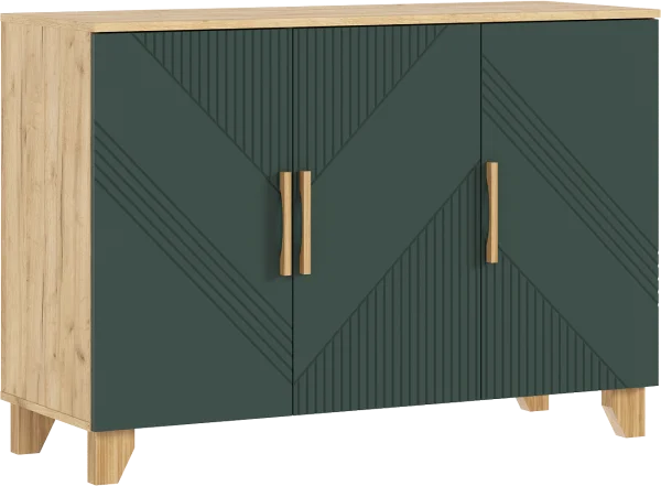 Комод Ирис 1200 браш мени грин/дуб крафт