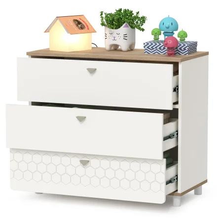 Комод Эйп 13.322 белый/дуб белый