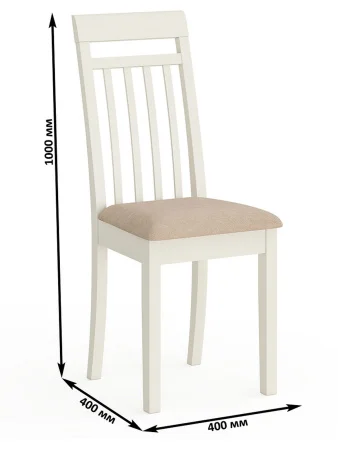 Стул Гольф-11 слоновая кость, ткань велюр бежевый 05