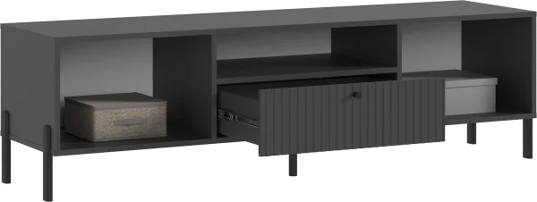 Тумба ТВ малая Оливия (металл) графит/графит софт