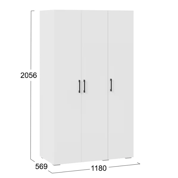 Шкаф для одежды 3-х дверный Нео белый текстурный