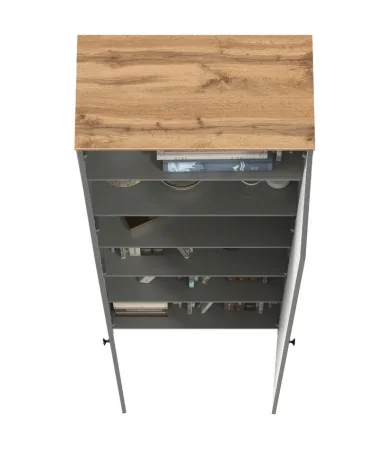 Шкаф Остин 16.307 серый графит/дуб крафт золотой