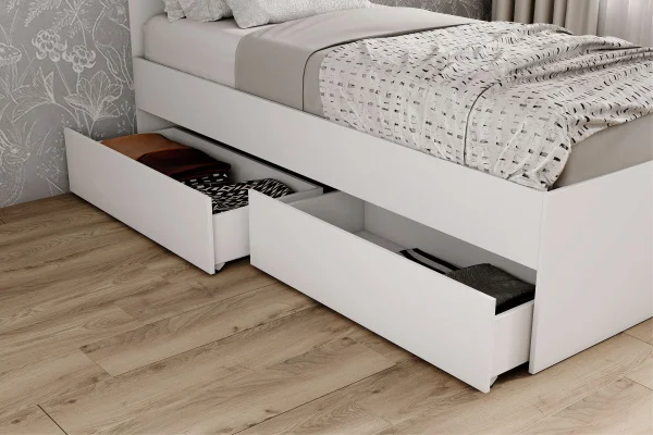 Кровать односпальная Мори с ящиками КРМЯ 900.1 белый