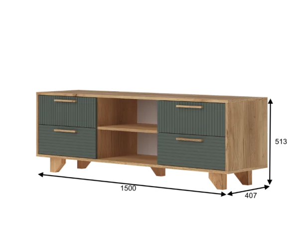 Тумба ТВ Ньерд 1500.4 дуб вотан/можжевельник