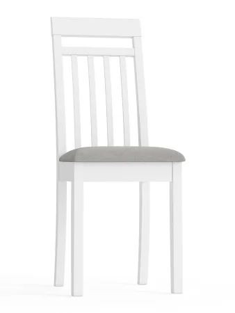 Стул Гольф-11 белый, ткань велюр серый 63