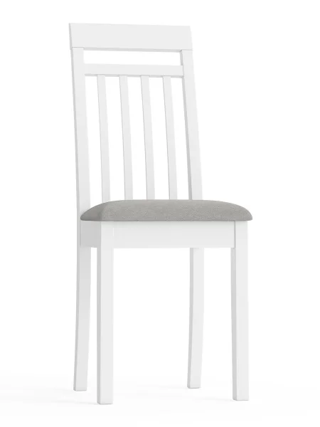 Стул Гольф-11 белый, ткань велюр серый 63