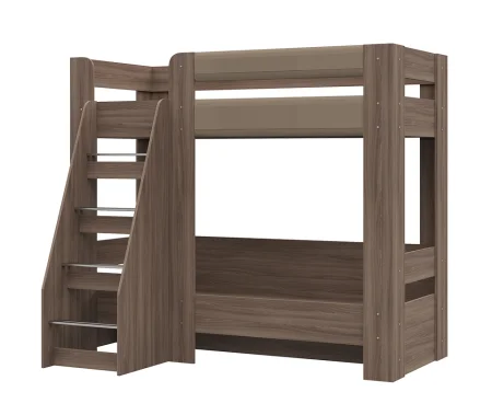 Кровать двухъярусная Симба ясень шимо темный/кофе с молоком