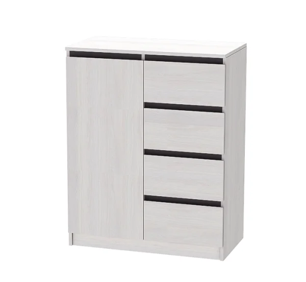 Комод 1 створка/ящики Кэт-1 ясень анкор светлый/графит