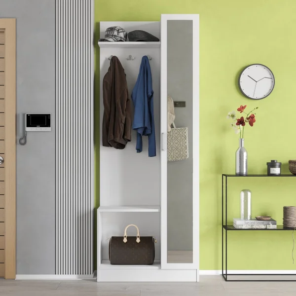 Прихожая с зеркалом Камелия-8 белый