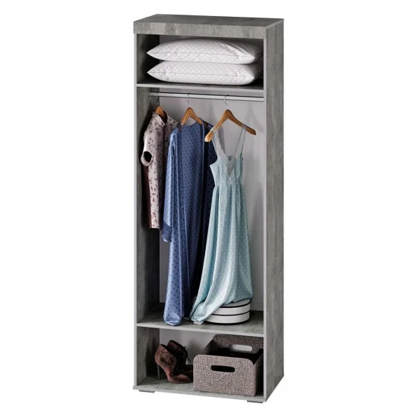 Шкаф двухстворчатый Инстайл ШК-29 бетон/белый