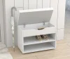 Обувница мягкая №3 ясень анкор светлый/белый экокожа
