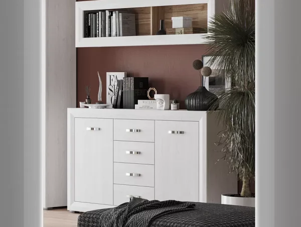 Тумба Мальта KOM2D4S лиственница сибирская/орех лион