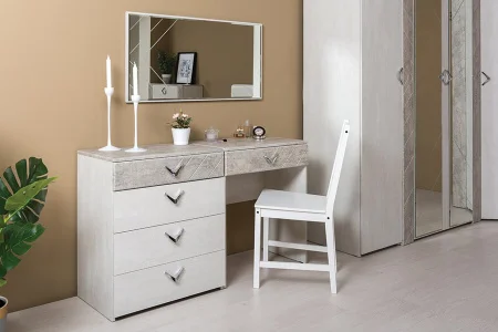 Стол туалетный Амели 12.48 шёлковый камень/бетон чикаго беж