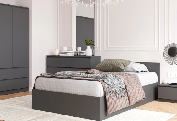 Кровать полутороспальная Мори КРМ 1200.1 графит