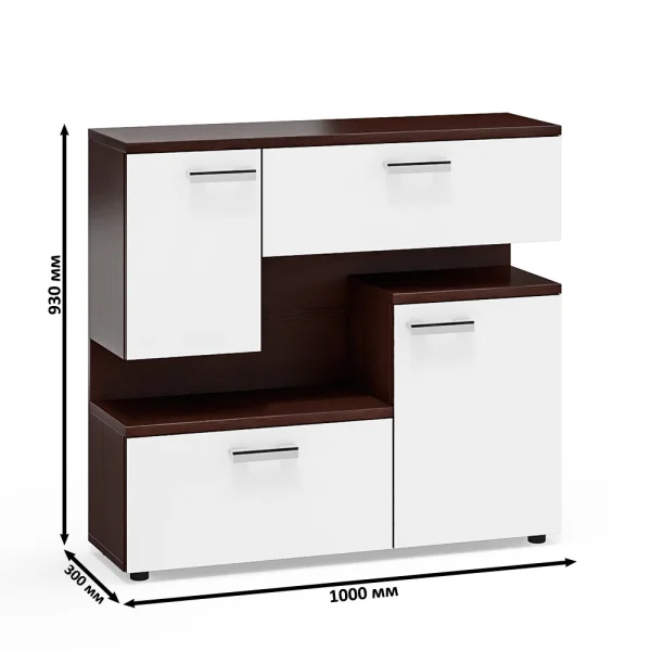 Тумба под ТВ С-1 1000 венге/белый Тумба под ТВ С-1 1000 венге/белый