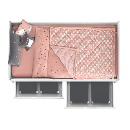 Кровать с ящиками Уна 11.22 белый (поры дерева)