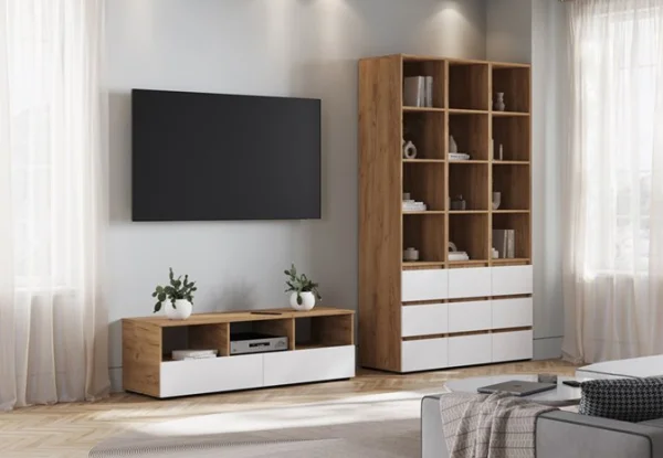 Тумба ТВ Хелен ТБ-02 дуб крафт золотой/белый Тумба ТВ Хелен ТБ-02 дуб крафт золотой/белый