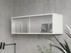 Полка книжная со стеклом КН 01 белый