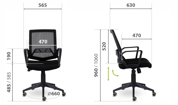 Кресло Квадро М-807 Black черный