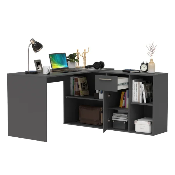 Стол письменный Лайт 03.245.01 тёмно-серый