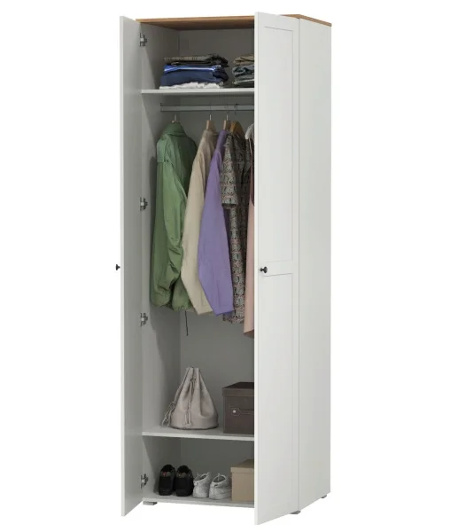 Шкаф Остин 13.224 белый шагрень/дуб крафт золотой