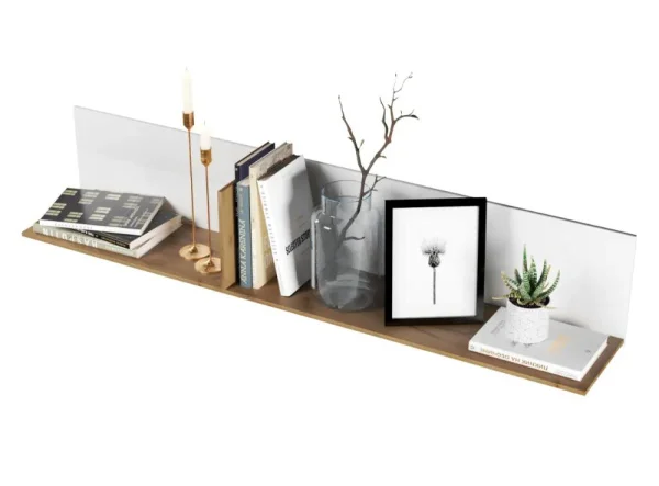 Полка Эго Пл-2 дуб крафт золотой/белый глянец Полка Эго Пл-2 дуб крафт золотой/белый глянец