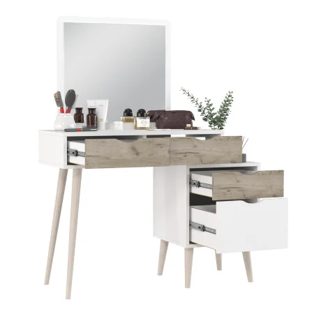 Трюмо 4-25910 белый/дуб крафт серый