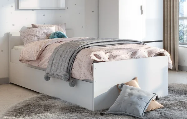 Кровать одинарная Токио белый текстурный