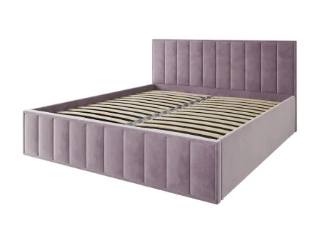 Кровать Лана 180х200 с подъемным механизмом, велюр пудра