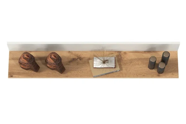 Полка Остин 16.484 белый шагрень/дуб крафт золотой Полка Остин 16.484 белый шагрень/дуб крафт золотой