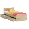 Кровать Стандарт с ящиками дуб сонома 90х200