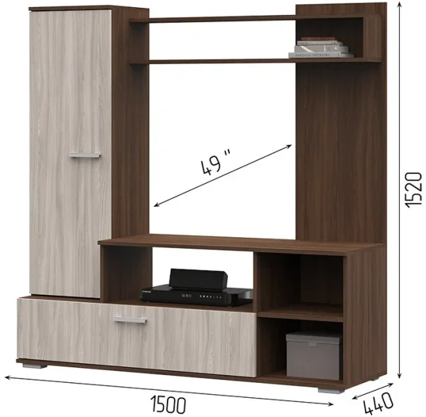 Гостиная Лима ясень шимо темный/шимо светлый