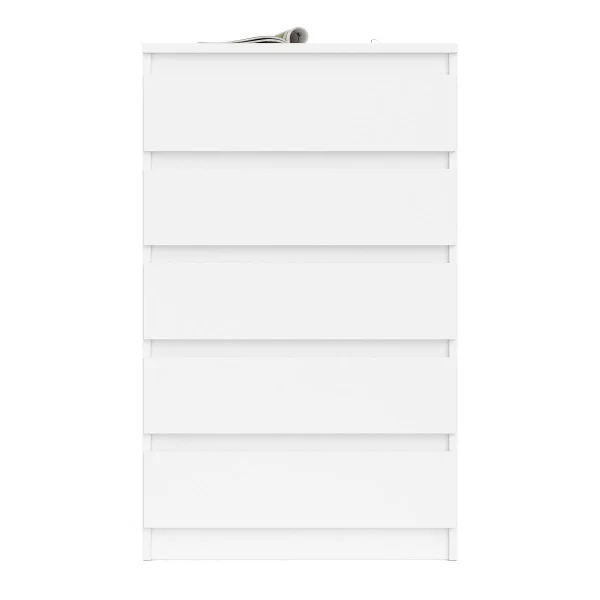 Узкий комод пять ящиков МК 700.5 белый