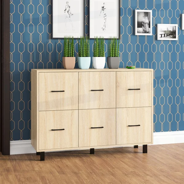 Комод 6 ящиков 127-1204 дуб сонома