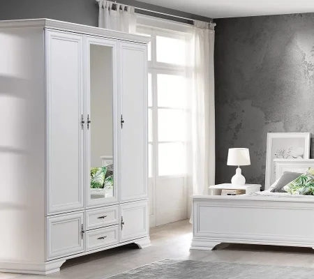 Шкаф платяной трехдверный Кентаки SZF5D2S белый