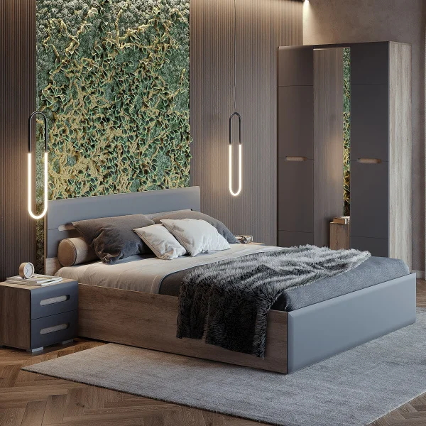 Прикроватная тумба Наоми ТБ-15 дуб каньон/графит