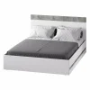 Кровать Инстайл КР-04 бетон/белый