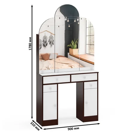 Трельяж венге/белый