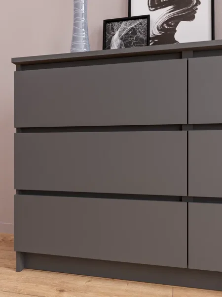 Комод шесть ящиков Мори МК 1200.6 графит