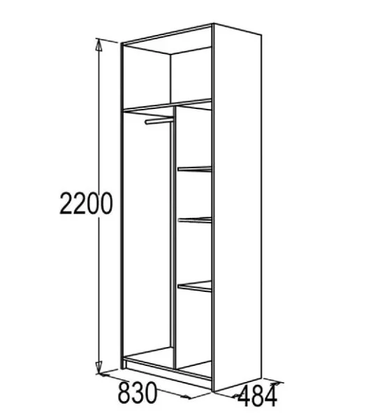 Шкаф Флагман-4 венге/дуб млечный