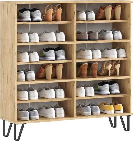 Обувница Флэш 1000 браш графит/дуб крафт