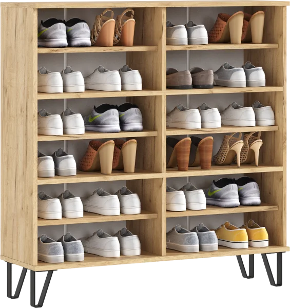 Обувница Флэш 1000 браш графит/дуб крафт