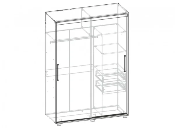 Шкаф-купе Комфорт-12 Прайм 1.5 дуб сонома (без зеркал)