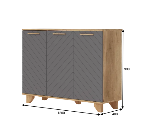 Комод Ньерд 1200 дуб вотан/черника