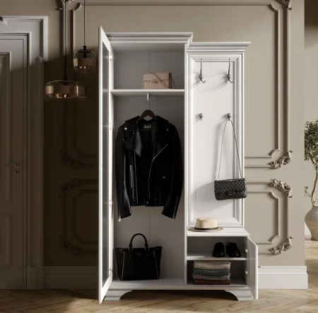 Прихожая Кентаки PPK/110L белый (левая)