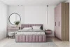 Кровать Лана 160х200 с подъемным механизмом, велюр пудра