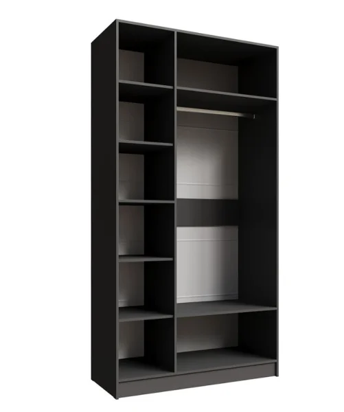 Шкаф Мадрид (1,2) без зеркала графит серый